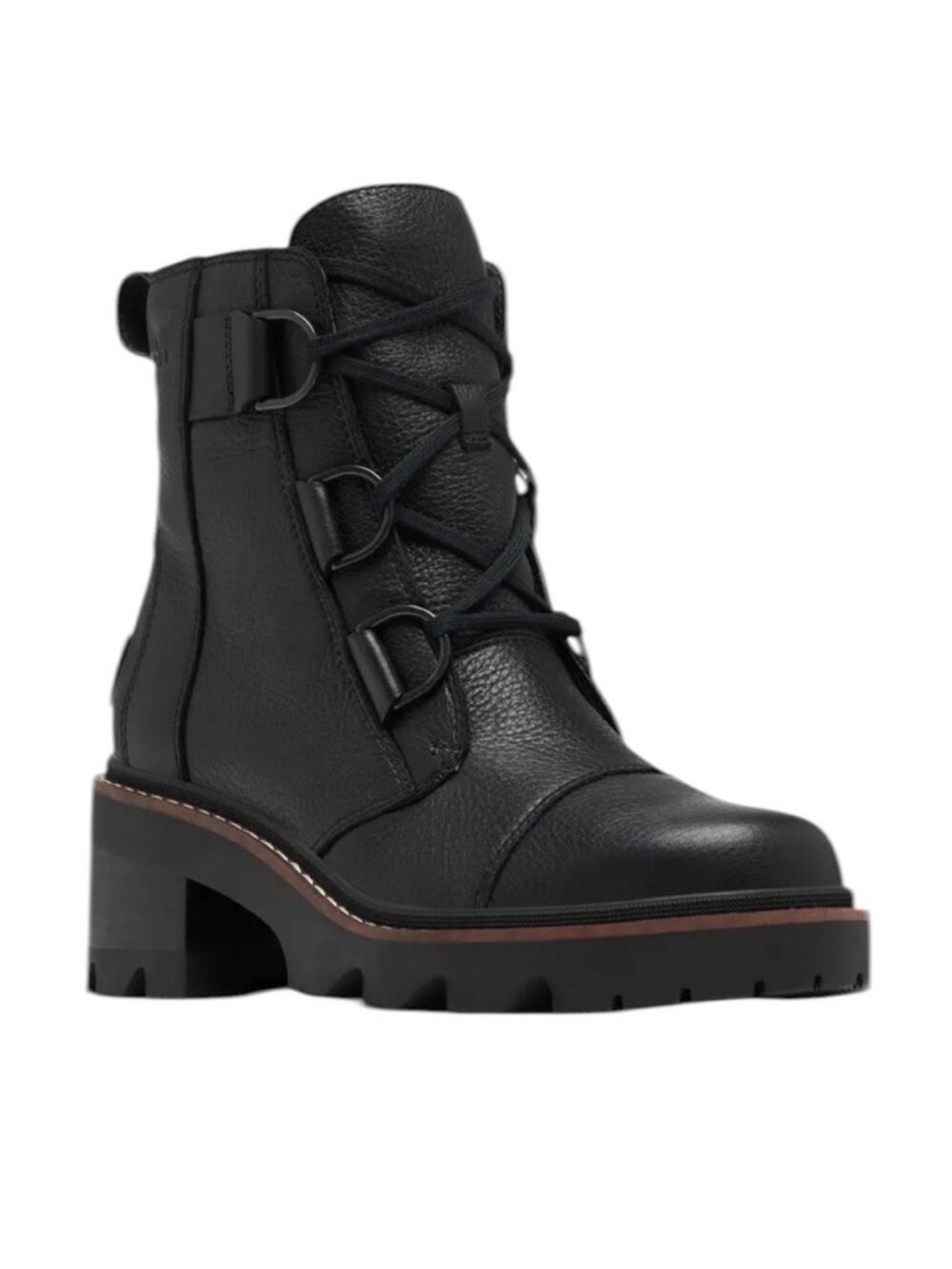 NEW Sorel Joan Now Waterproof Combat Boot Boots Lace Up Leather Black Size 10